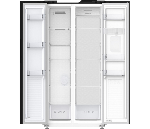 Lodówka Amica FY5079.3GDFBI Side by Side No Frost 176,3cm Czarna Dyspenser Wody Kostkarka Twistowa 430L - 1036989 - zdjęcie 2